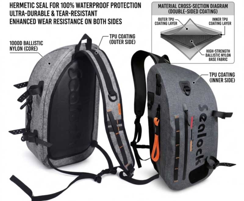 Materiali della confezione per la pesca a mosca: TPU 420D vs 840D, MOQ 300