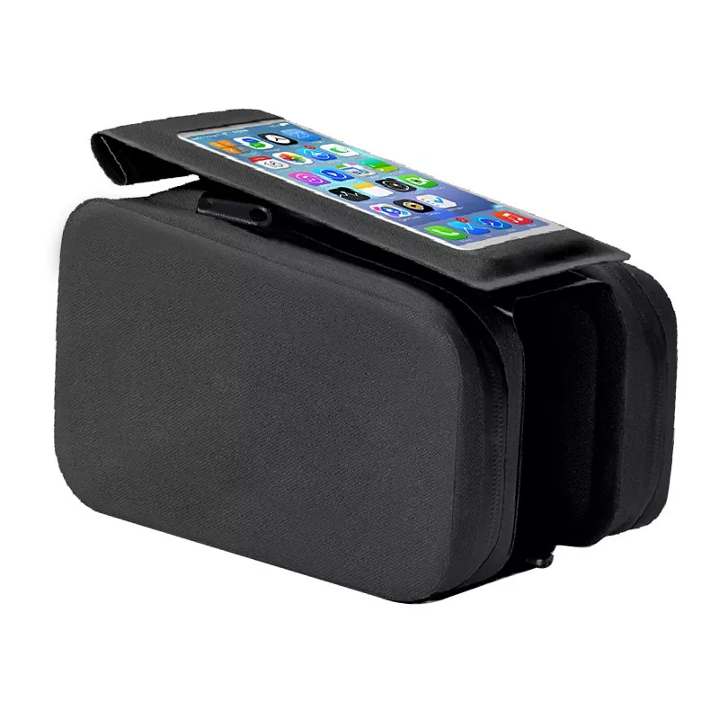 Borsa per tubo superiore per bicicletta con supporto per telefono